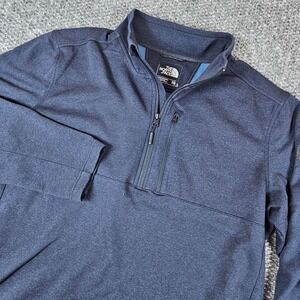 The‎ North Face Mens XXL Navy Blue 1/4 Zip Fleece Pullover Sweatshirt